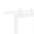 Porte Coulissante  avec Ensemble Quincaillerie 'ORKDAL'Bois Massif & Verre Blanc