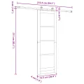 Porte coulissante  avec kit de quincaillerie 'ORKDAL'Blanche 73,5x211 cm
