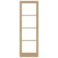 Porte intérieure avec verre "ORKDAL" 78x232x4 cm en bois massif de pin