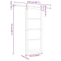 Porte coulissante  avec ensemble de quincaillerie 'ORKDAL'Blanche 93x232 cm