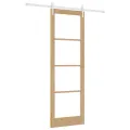 Porte coulissante  avec set de matériel 78x232 cm en bois massif de pin