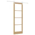 Porte coulissante  avec kit de quincaillerie 'ORKDAL'Bois massif & Verre