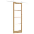 Porte coulissante  avec kit de quincaillerie 'ORKDAL'Bois massif & Verre