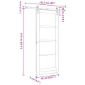 Porte coulissante  avec kit de quincaillerie 'ORKDAL'Blanche 83x211 cm