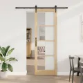 Porte coulissante  avec set de quincaillerie 78x232 cm en bois massif de pin