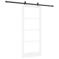 Porte coulissante  avec quincaillerie blanche 86x198,5 cm en bois massif de pin