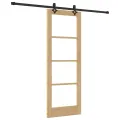 Porte Coulissante  avec Matériel 73,5x198,5 cm Bois Massif Pin