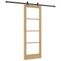 Porte Coulissante  avec Matériel 73,5x198,5 cm Bois Massif Pin