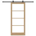Porte coulissante  avec kit matériel 'ORKDAL'Bois massif et verre