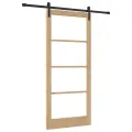 Porte coulissante  avec kit de quincaillerie 'ORKDAL'Bois massif et verre
