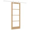 Porte coulissante  avec matériel compris 78x202 cm en bois massif de pin
