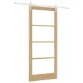 Porte coulissante  avec kit de quincaillerie 93x211 cm en pin massif