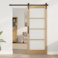 VidaXL Porte intérieure avec verre "ORKDAL" 83x202x4 cm en bois de pin massif