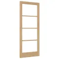 VidaXL Porte intérieure avec verre "ORKDAL" 83x202x4 cm en bois de pin massif