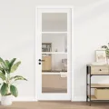 Porte intérieure avec verre 'ORKDAL'Blanche 83x232x4 cm