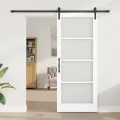 Porte coulissante  avec kit de quincaillerie 'ORKDAL'Blanche 86x211 cm