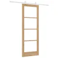Ensemble de Porte Coulissante  avec Matériel 78x211 cm Bois Massif Pin