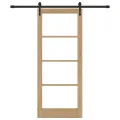 Porte coulissante  avec quincaillerie 83x202 cm en bois massif de pin