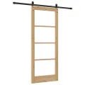 Porte coulissante  avec quincaillerie 83x202 cm en bois massif de pin