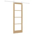 Porte coulissante  avec kit de quincaillerie 73.5x211 cm Bois massif en pin