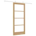 Porte coulissante  avec quincaillerie 86x198.5 cm Bois massif Pin
