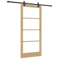 Porte coulissante  avec matériel 'ORKDAL'en bois massif et verre