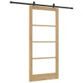 Porte coulissante  avec matériel 'ORKDAL'en bois massif et verre