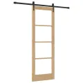 Porte Coulissante  avec Kit Quincaillerie 73.5x211 cm Bois Massif Pin
