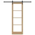 Porte Coulissante  avec Kit Quincaillerie 73.5x211 cm Bois Massif Pin