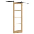 Porte Coulissante  avec Kit Quincaillerie 73.5x211 cm Bois Massif Pin