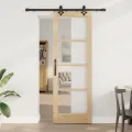 Porte coulissante  avec kit matériel 73,5x211 cm Bois massif de pin
