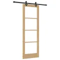 Porte coulissante  avec kit matériel 73,5x211 cm Bois massif de pin