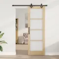 Porte coulissante  avec kit matériel 73,5x211 cm Bois massif de pin