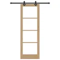 Porte coulissante  avec kit matériel 73,5x211 cm Bois massif de pin