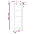 Porte coulissante  avec kit matériel 73,5x211 cm Bois massif de pin