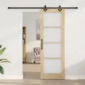 Porte Coulissante  avec Quincaillerie 73,5x211 cm Bois de Pin Massif