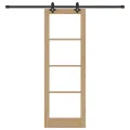 Porte Coulissante  avec Quincaillerie 73,5x211 cm Bois de Pin Massif
