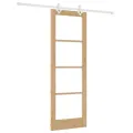 Porte coulissante  avec matériel 73.5x211 cm Bois massif en pin