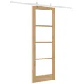 Porte coulissante  avec matériel 73.5x211 cm Bois massif en pin