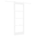 Porte coulissante  avec quincaillerie blanche 78x211 cm Bois massif en pin