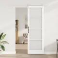 Porte coulissante  avec quincaillerie blanche 78x232 cm en bois massif