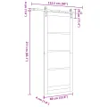 Porte Coulissante  avec Kit de Quincaillerie "ORKDAL" Blanche 86x211 cm