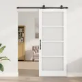 Porte coulissante  avec quincaillerie 'ORKDAL'blanche 86x211 cm