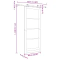 Porte coulissante  avec quincaillerie 'ORKDAL'blanche 86x211 cm
