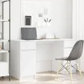 Bureau  Blanc 140x49x76 cm en bois d'ingénierie