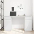 Bureau  Blanc 140x49x76 cm en bois d'ingénierie