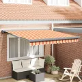 Auvent rétractable automatique Jaune et Orange 300x250 cm