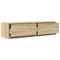 Meuble TV  Chêne Sonoma 100x31x25,5 cm en bois d'ingénierie