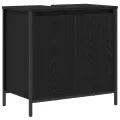 Ensemble de meubles de salle de bain 5 pièces en bois d'ingénierie chêne noir