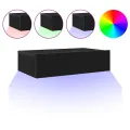 Meubles TV avec éclairage LED 2 pièces Chêne noir 60 x 35 x 15,5 cm